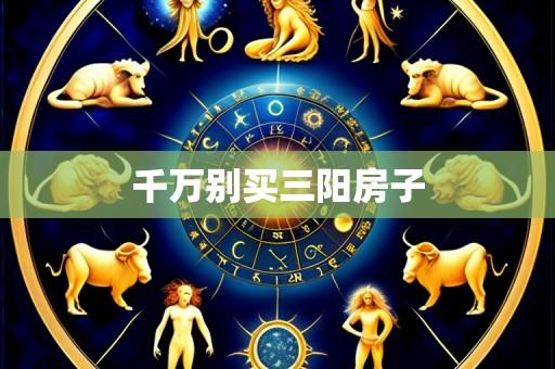 千万别买三阳房子