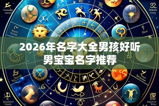 2026年名字大全男孩好听男宝宝名字推荐