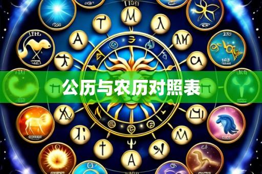 公历与农历对照表