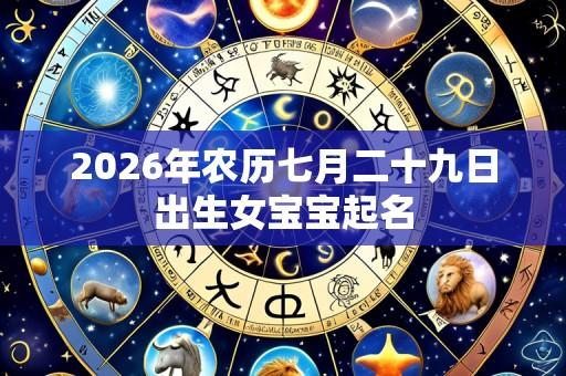 2026年农历七月二十九日出生女宝宝起名