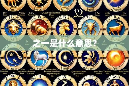 之一是什么意思?