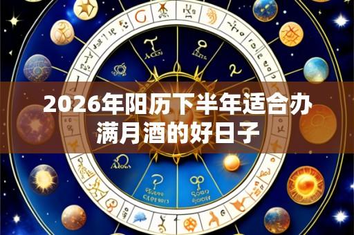 2026年阳历下半年适合办满月酒的好日子