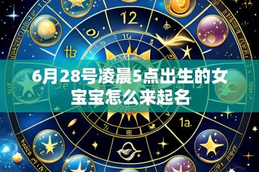 6月28号凌晨5点出生的女宝宝怎么来起名