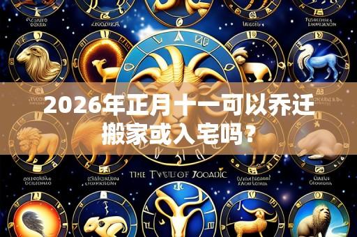 2026年正月十一可以乔迁搬家或入宅吗?