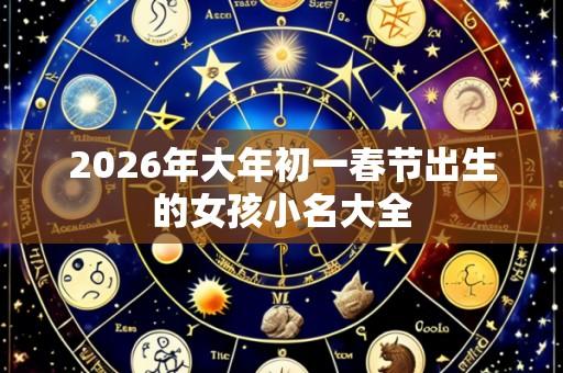 2026年大年初一春节出生的女孩小名大全