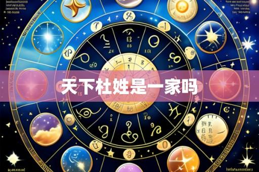 天下杜姓是一家吗