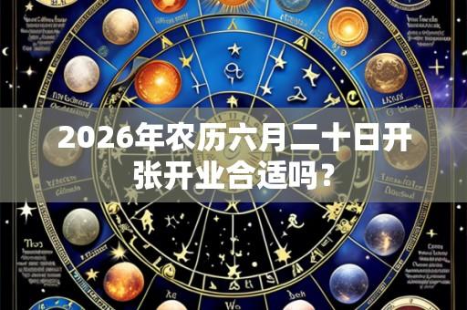 2026年农历六月二十日开张开业合适吗?