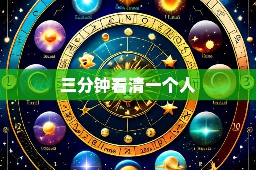 三分钟看清一个人