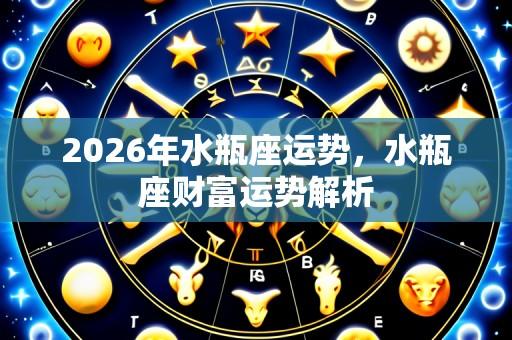 2026年水瓶座运势,水瓶座财富运势解析
