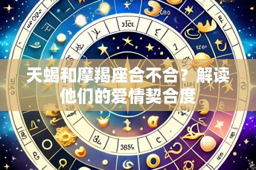 天蝎和摩羯座合不合?解读他们的爱情契合度