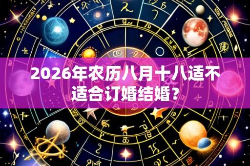 2026年农历八月十八适不适合订婚结婚？