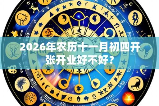 2026年农历十一月初四开张开业好不好?