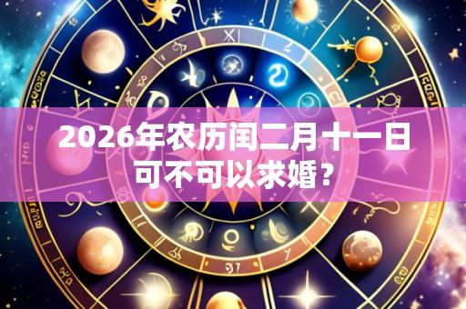 2026年农历闰二月十一日可不可以求婚?