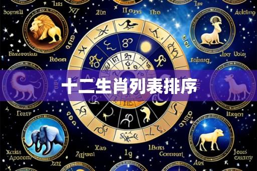 十二生肖列表排序