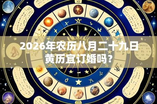 2026年农历八月二十九日黄历宜订婚吗？
