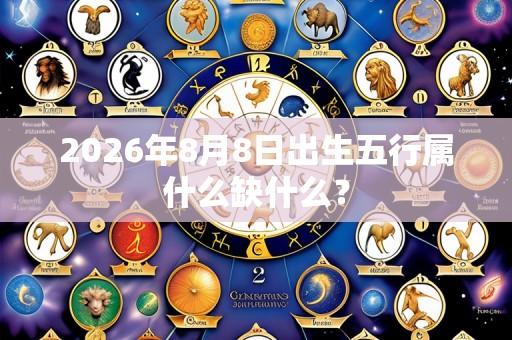 2026年8月8日出生五行属什么缺什么?