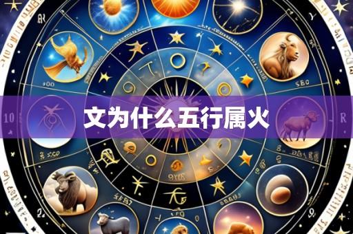 文为什么五行属火
