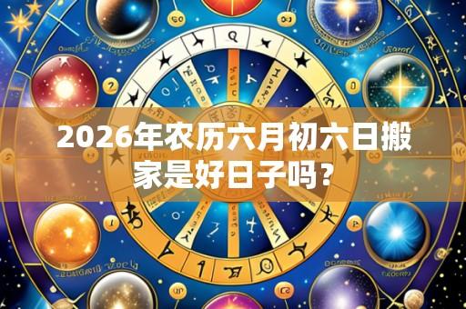 2026年农历六月初六日搬家是好日子吗？