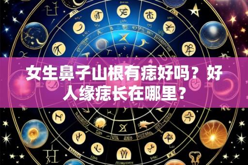 女生鼻子山根有痣好吗？好人缘痣长在哪里？