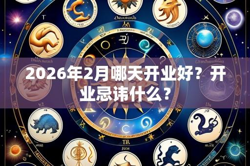 2026年2月哪天开业好?开业忌讳什么?