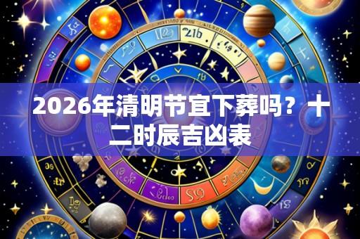 2026年清明节宜下葬吗?十二时辰吉凶表