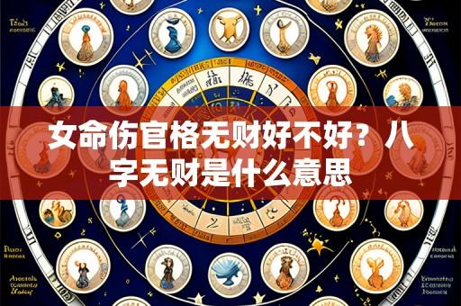 女命伤官格无财好不好？八字无财是什么意思