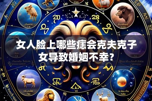 女人脸上哪些痣会克夫克子女导致婚姻不幸?