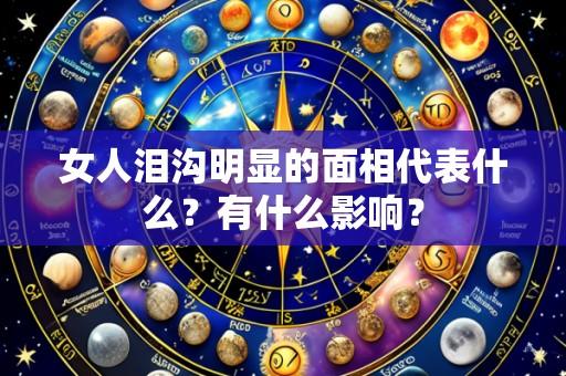 女人泪沟明显的面相代表什么?有什么影响?