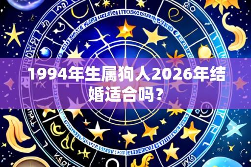 1994年生属狗人2026年结婚适合吗?