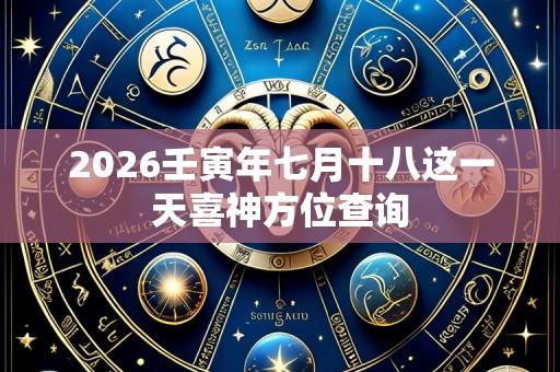 2026壬寅年七月十八这一天喜神方位查询