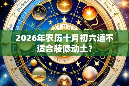 2026年农历十月初六适不适合装修动土?