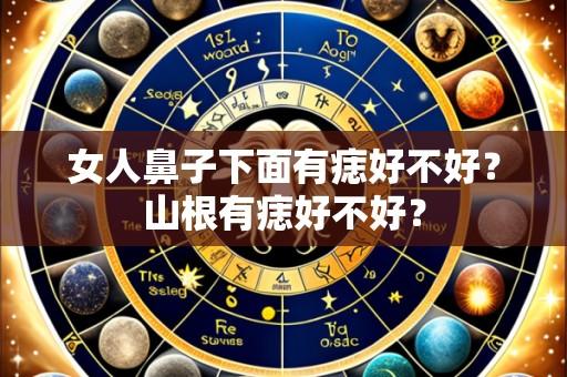 女人鼻子下面有痣好不好？山根有痣好不好？