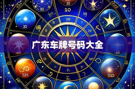 广东车牌号码大全