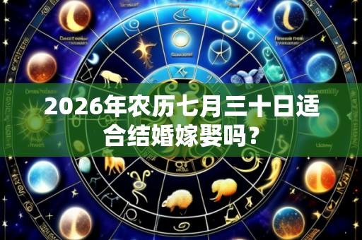 2026年农历七月三十日适合结婚嫁娶吗?