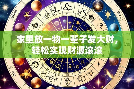 家里放一物一辈子发大财,轻松实现财源滚滚