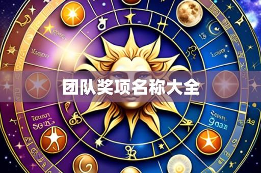 团队奖项名称大全