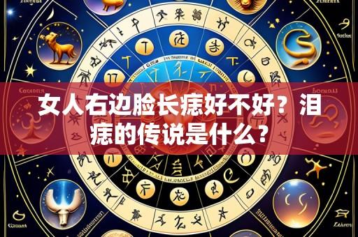 女人右边脸长痣好不好?泪痣的传说是什么?