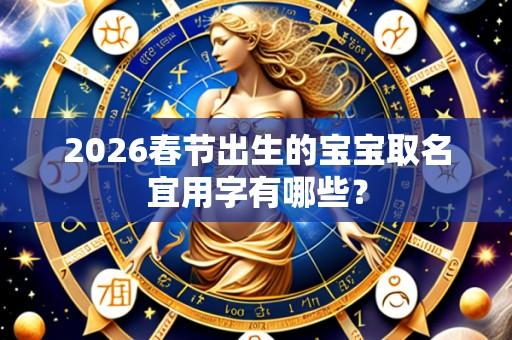 2026春节出生的宝宝取名宜用字有哪些?