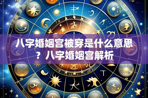 八字婚姻宫被穿是什么意思?八字婚姻宫解析