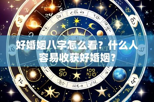 好婚姻八字怎么看?什么人容易收获好婚姻?