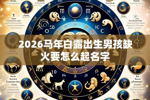 2026马年白露出生男孩缺火要怎么起名字