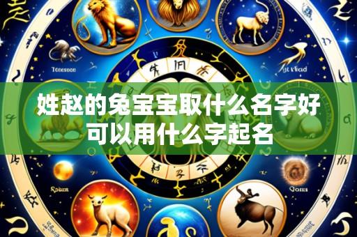姓赵的兔宝宝取什么名字好可以用什么字起名