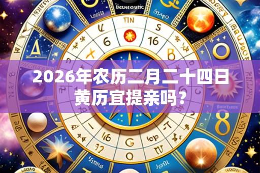 2026年农历二月二十四日黄历宜提亲吗?