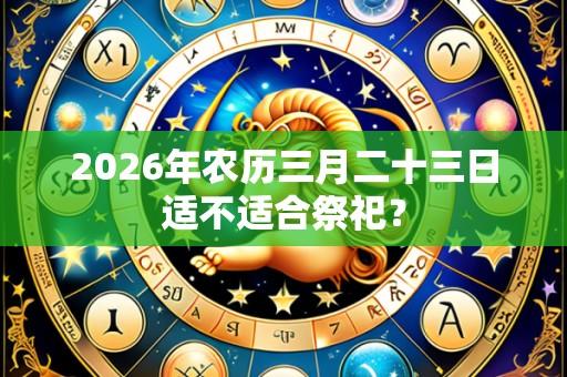 2026年农历三月二十三日适不适合祭祀？