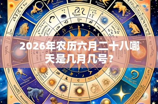 2026年农历六月二十八哪天是几月几号？