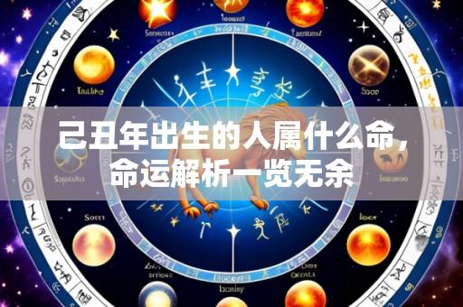 己丑年出生的人属什么命,命运解析一览无余
