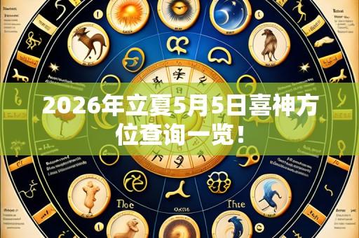 2026年立夏5月5日喜神方位查询一览!