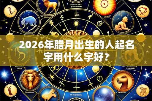 2026年腊月出生的人起名字用什么字好?