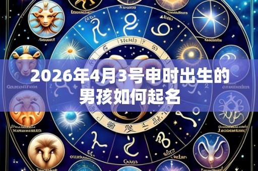 2026年4月3号申时出生的男孩如何起名