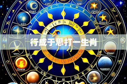行成于思打一生肖